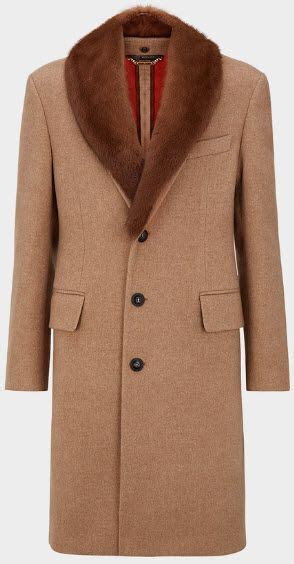 versace fur collar coat|versace coats for men.